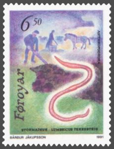 earthworm stamp